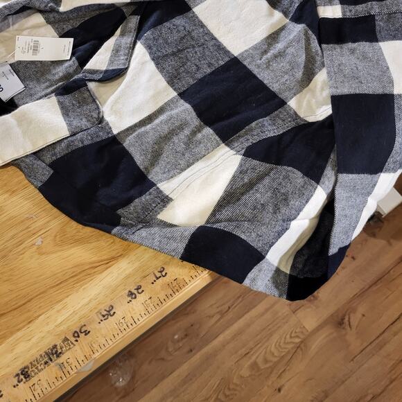 NWT Old Navy Black & White Buffalo Check Flannel Pajama Set Large - Picture 5 of 15